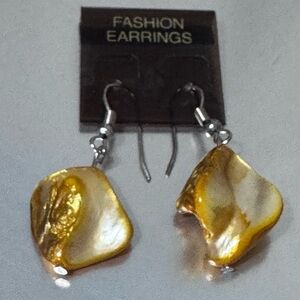 Gold Mother of Pearl Earrings